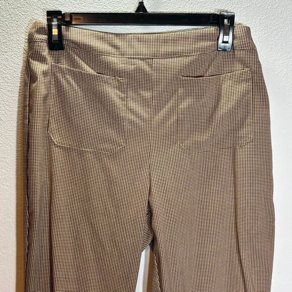 Altar’d State Brown Houndstooth Flare Dress Pants Lined Size L Women’s - Picture 2 of 10